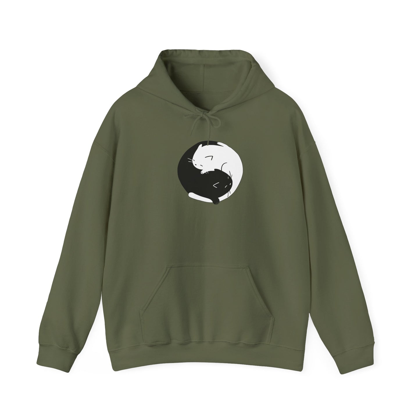Yin Yang Cat Hoodie