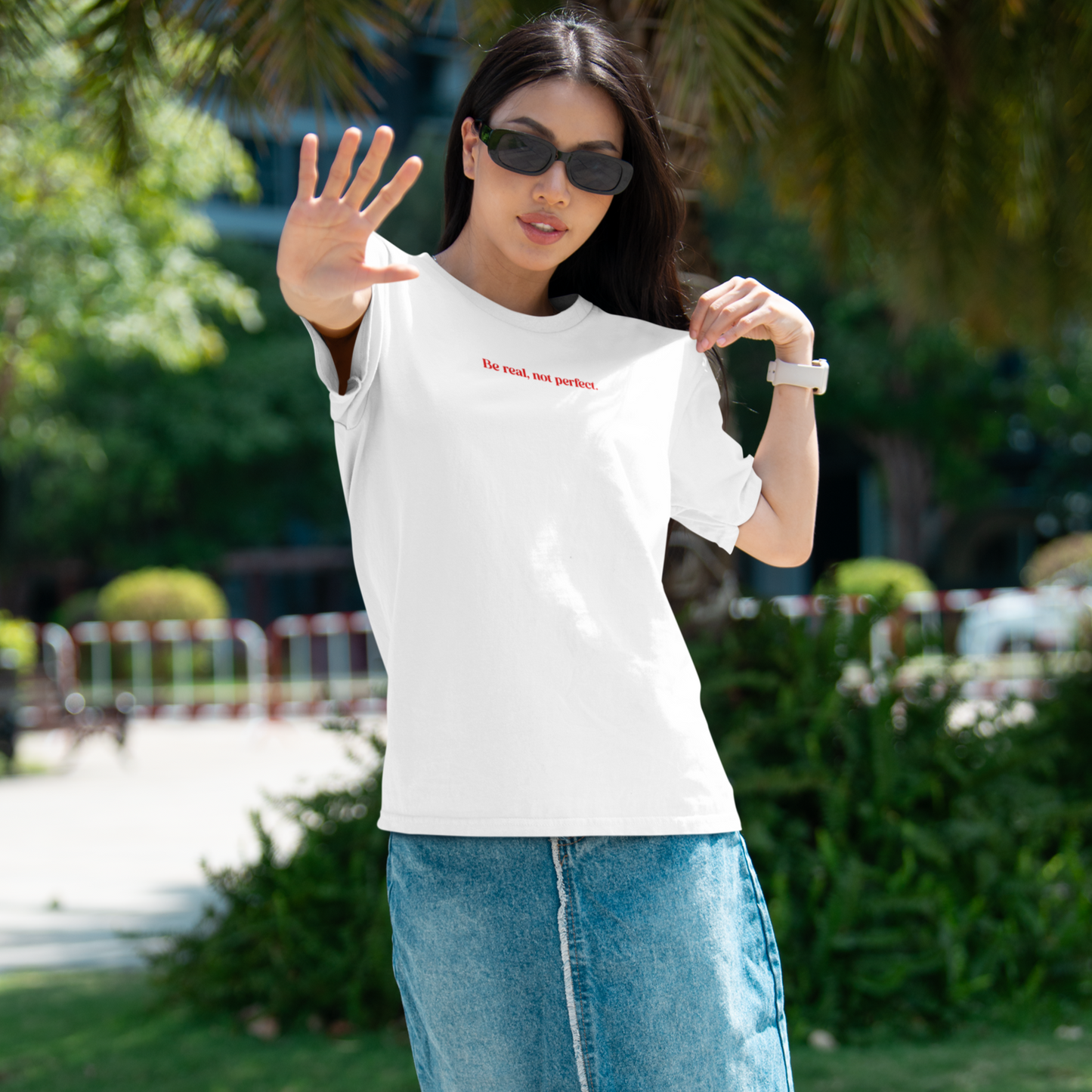 Be real, not perfect tee